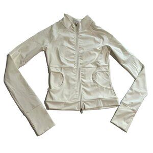 Sisters & Seekers Soho Active Zip Up Jacket in Ivory
